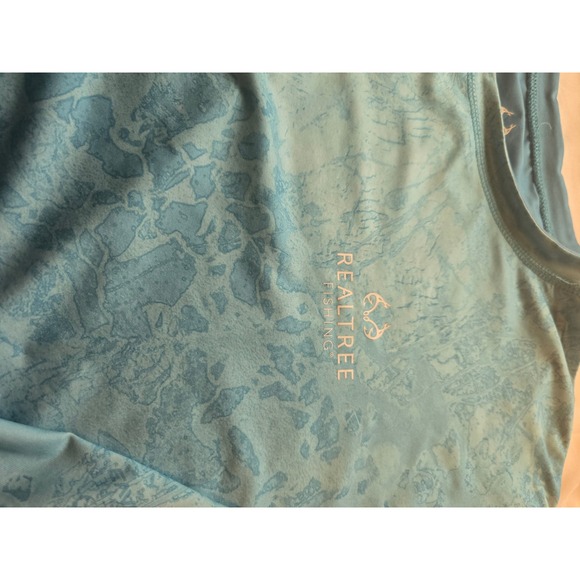 Realtree Fishing Performance Shirt Mens 2XL Long Sleeve‎ Camo Blue - Picture 2 of 6